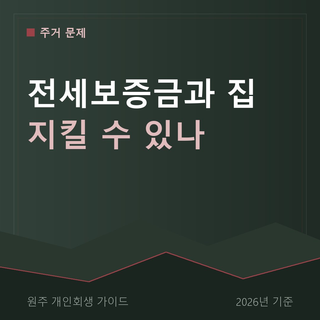 원주 개인회생 전세보증금과 집 지킬 수 있나
