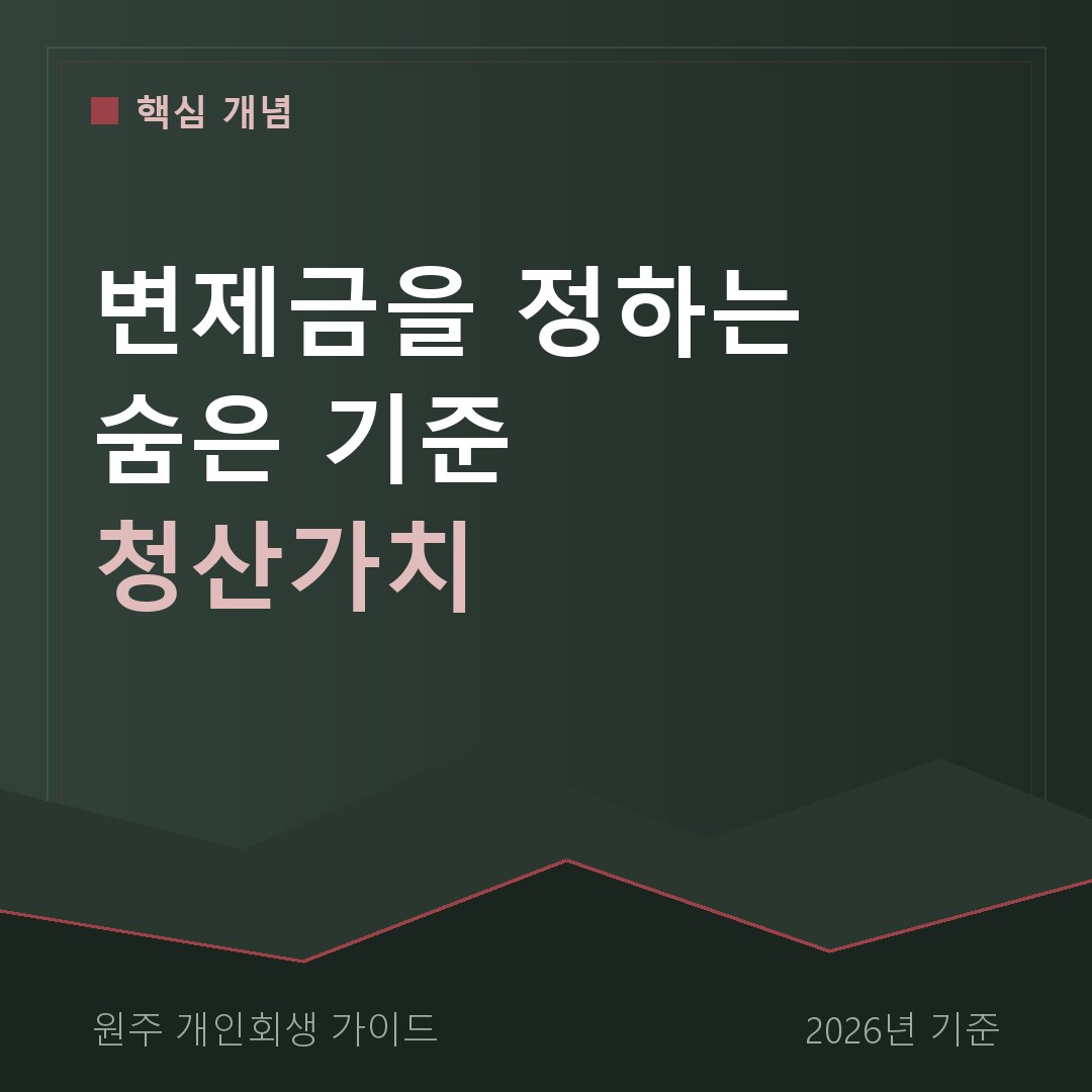 원주 개인회생 변제금을 정하는 숨은 기준 청산가치
